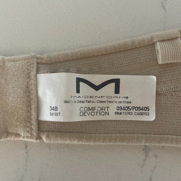 Maidenform Comfort Devotion Strapless Bra,‎ Underwire in Nude, 34B, 04155T - Picture 4 of 5